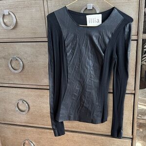 Ilia  Black Long Sleeve Top, size 4